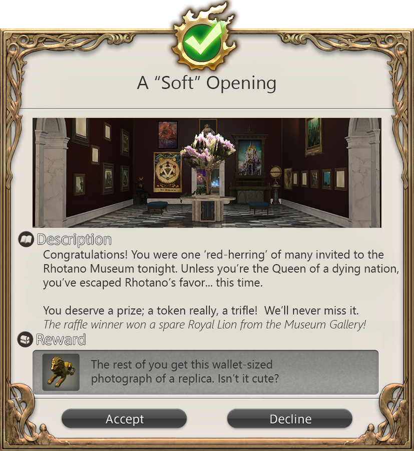 Soft Opening - Quest Completed